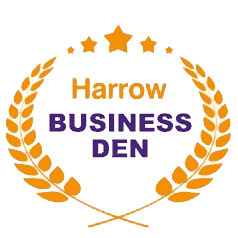 London Bin Cleaning, Harrow business den logo offers professional exterior cleaning services, specializing in commercial and roof cleaning.