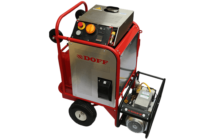DOFF Steam Cleaner, A small red machine for Commercial Cleaning