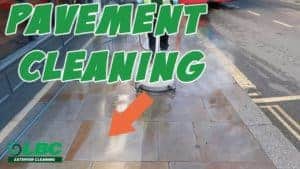Steam Cleaning York Stone Pavement, Jet washing