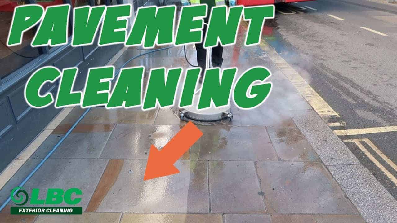 Steam Cleaning York Stone Pavement, Jet washing