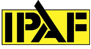 The ipaf logo on a yellow background for commercial cleaning services.