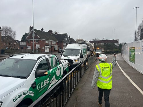 Gutter Cleaning with Large Cherry Picker