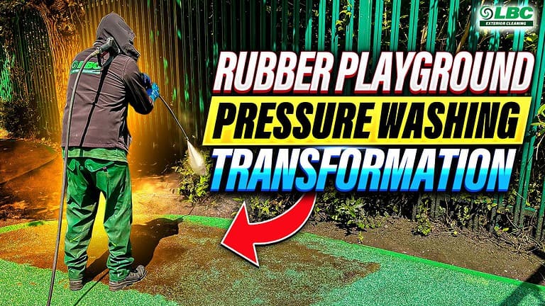 Children's Play Area Rubber Surface Cleaning,