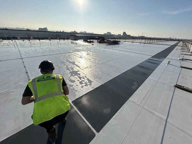 Data Centre Roof Cleaning EPDM Rubber Roof Clean