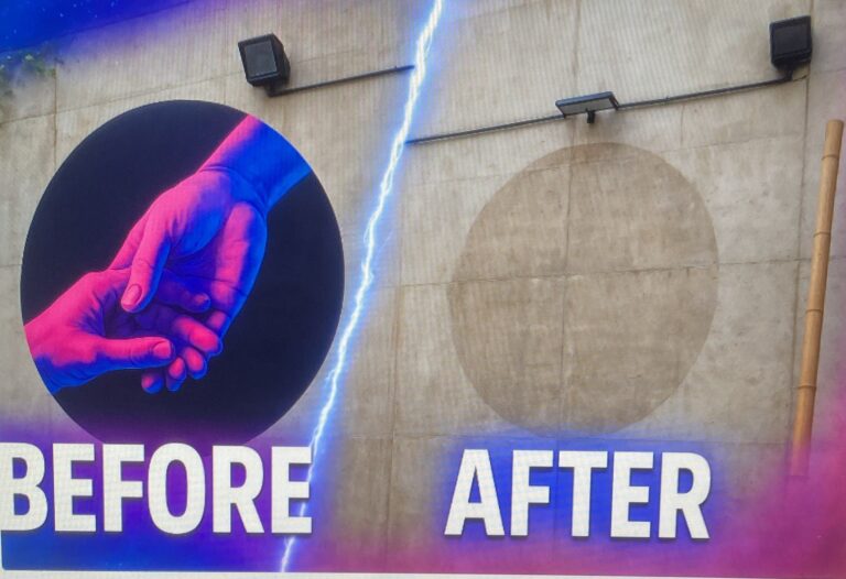 Grafitti Art Painted Mural Removal